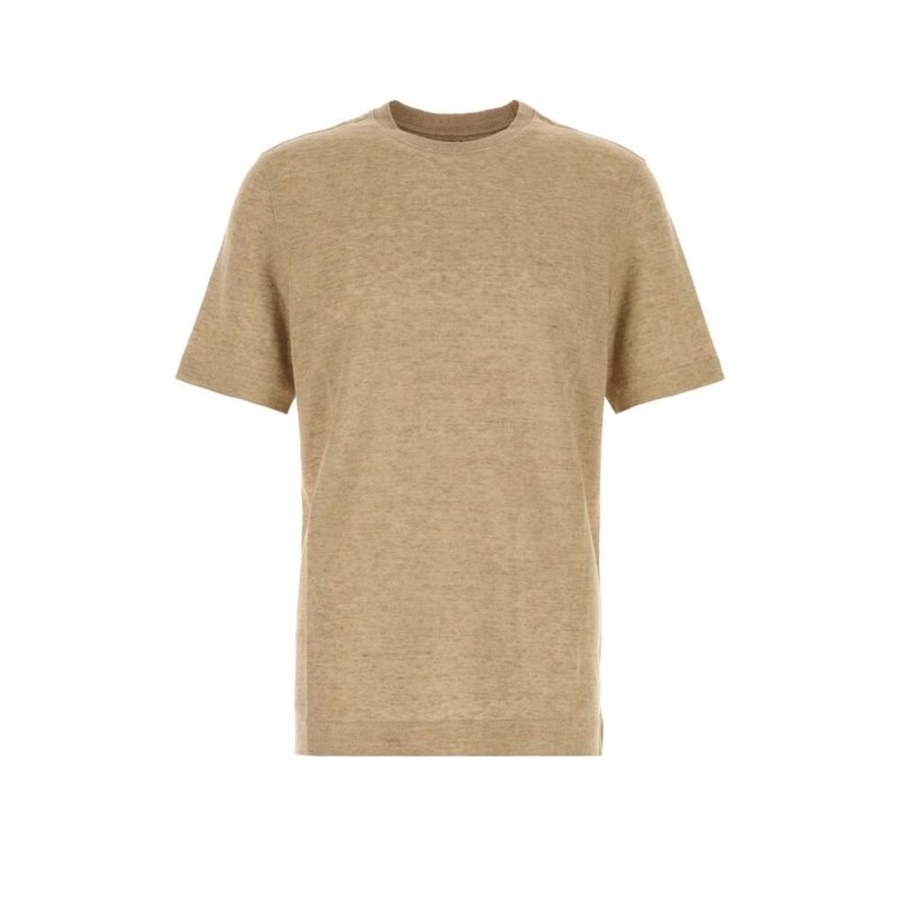 Zegna Men Cappuccino Linen T-Shirt